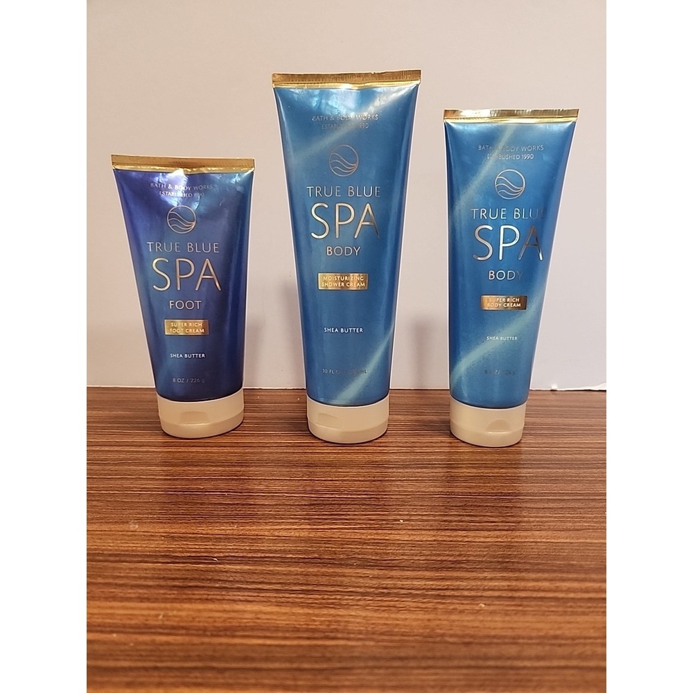 Bath Body Works‎ TRUE BLUE SPA Super Rich Thick Body Foot & Shower Cream Shea